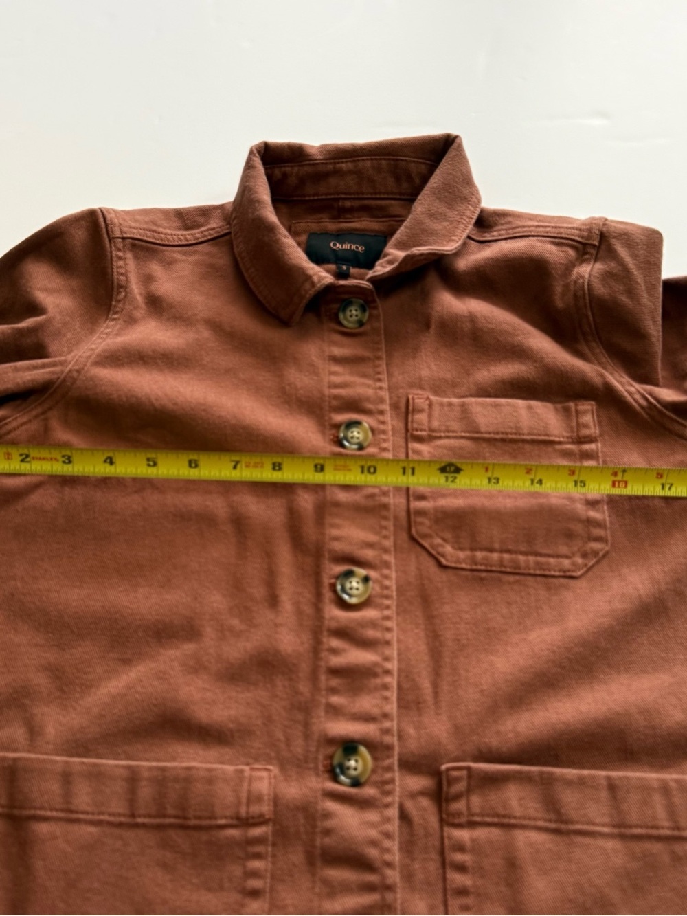 Quince Women's Organic Comfort Stretch Chore Jacket Rust Small S NWOT - Picture 13 of 13